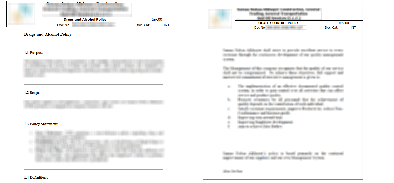 تصميم سياسات السلامة للشركات